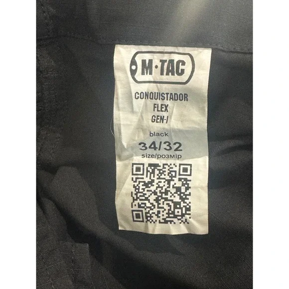 M-Tac Conquistador Flex Gen-I Tactical Pants Mens Black 34/32 Military - Picture 7 of 7
